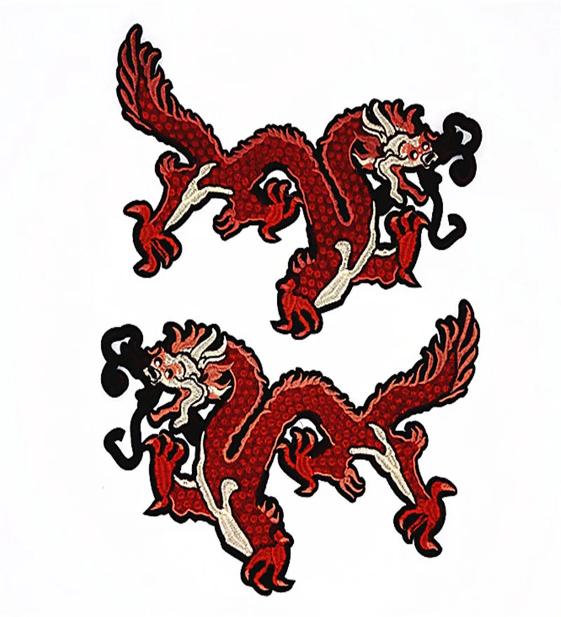 1 Set Dragon Animal Embroidered Patches For Clothing Handmade DIY Big Patchwork Accessories In Sewing Tools | Дом и сад