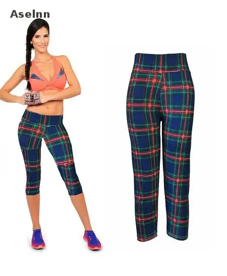 Aselnn брендовые новые Капри женские леггинсы с высокой талией цветочным принтом