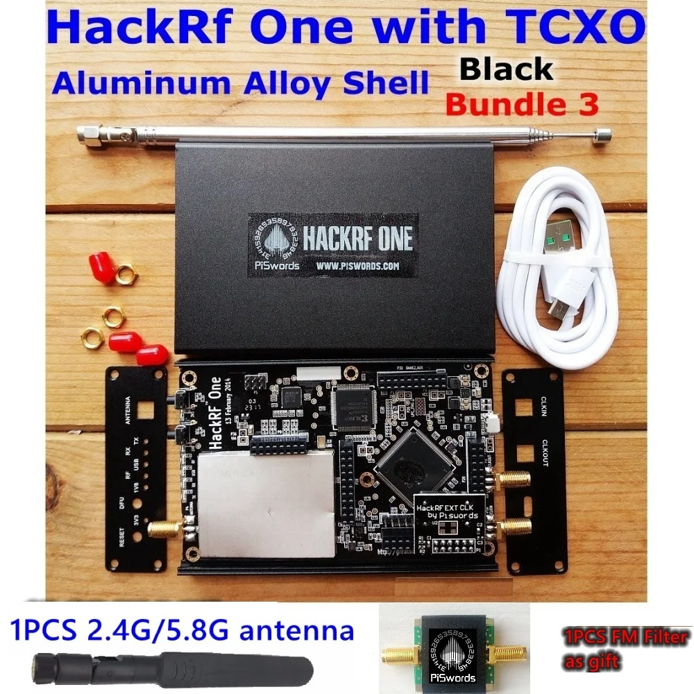 HackRF один SDR программное обеспечение определяется Радио 1 МГц до 6 ГГц Материнская плата макетная плата комплект с portapack хаос fm фильтр антенна