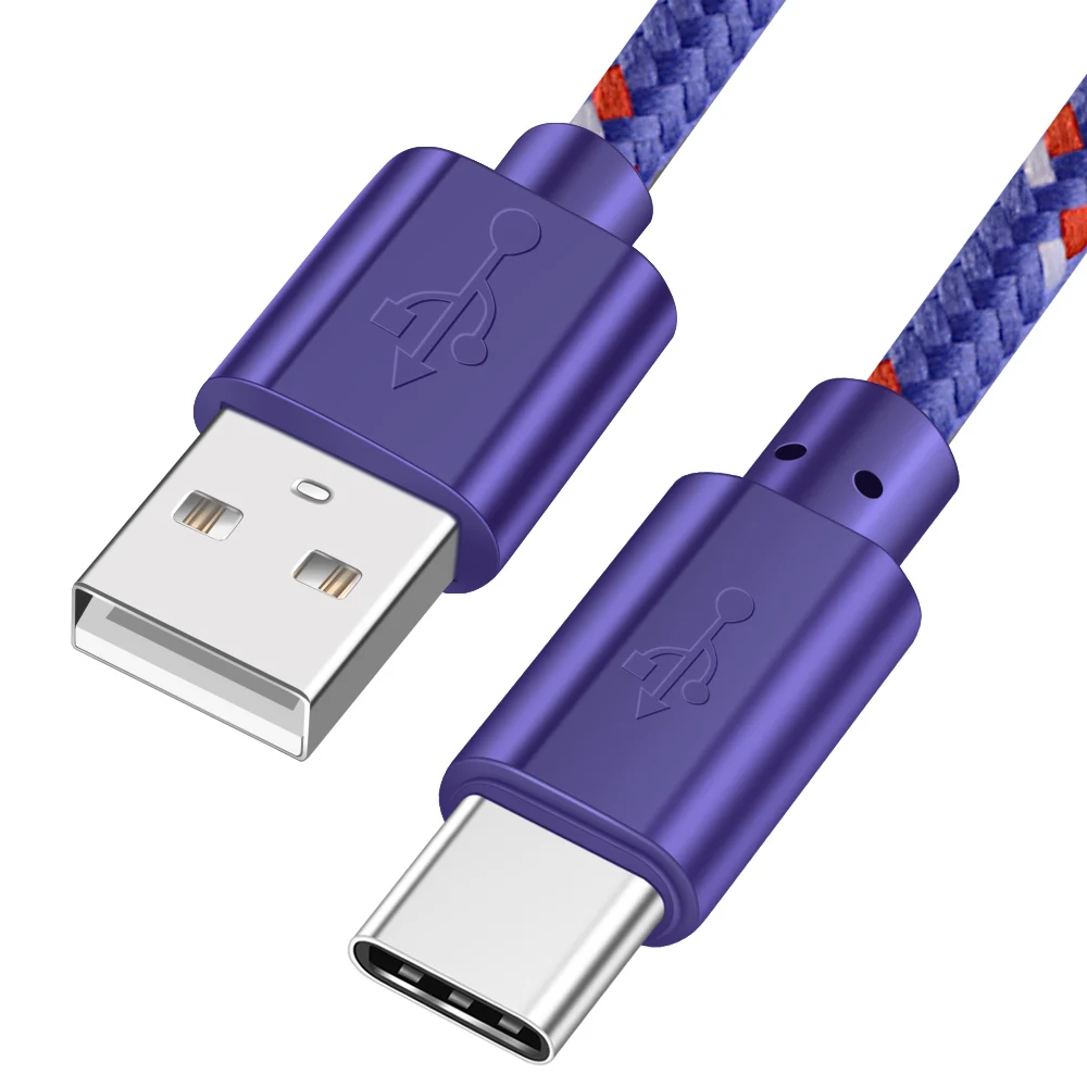 Олаф нейлоновый Плетеный usb type C кабель 1 м 2 м 3 м Синхронизация данных Быстрая зарядка USB C кабель для samsung S9 S10 Xiaomi mi9 mi8 huawei type-c