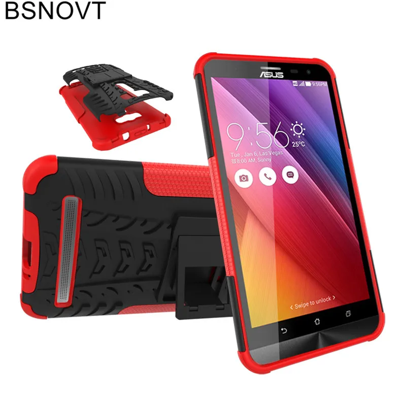 BSNOVT For Asus Zenfone 2 Laser ZE601KL Cover 6.0'' Soft Silicone+ Hybrid Plastic Case Fundas |