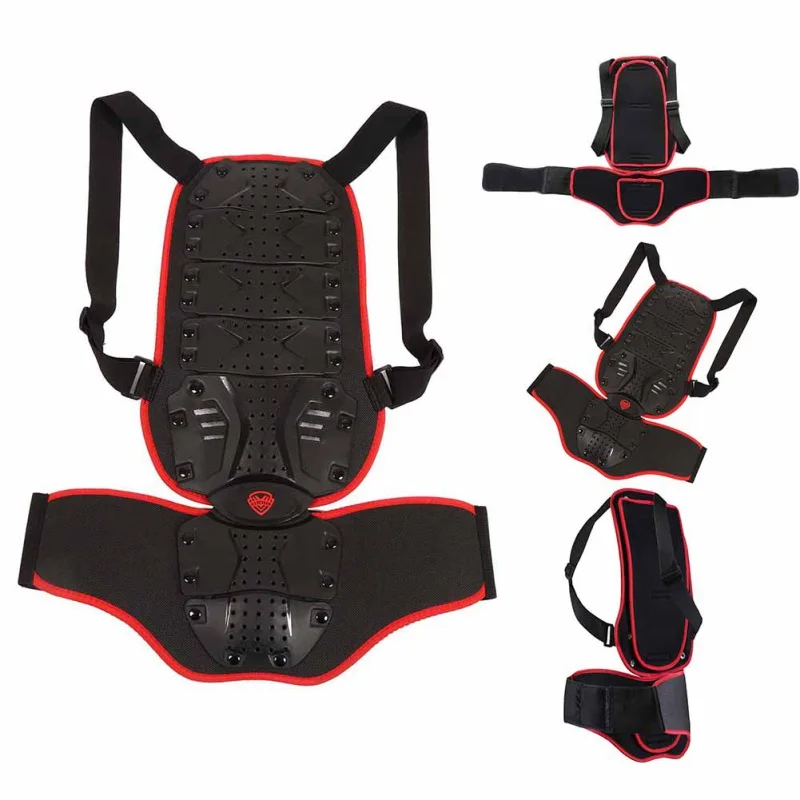 

Back Protector Gear Skiing Motorcycle Armor Jacket Body Spine Mold Armor Street Sport Bike Motorcycle Vest Black For Unisex Adul