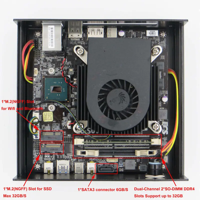 Icelemon высокое Класс Intel Core i3 7100 Mini PC с 16 г DDR4 Оперативная память 256 SSD! Wi Fi и BT HD Graphics 630