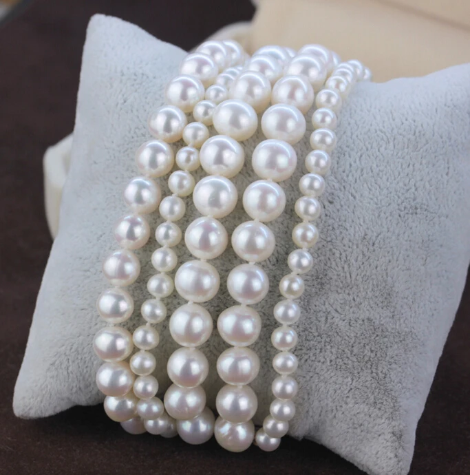 Браслет из натурального пресноводного жемчуга многослойный браслет с