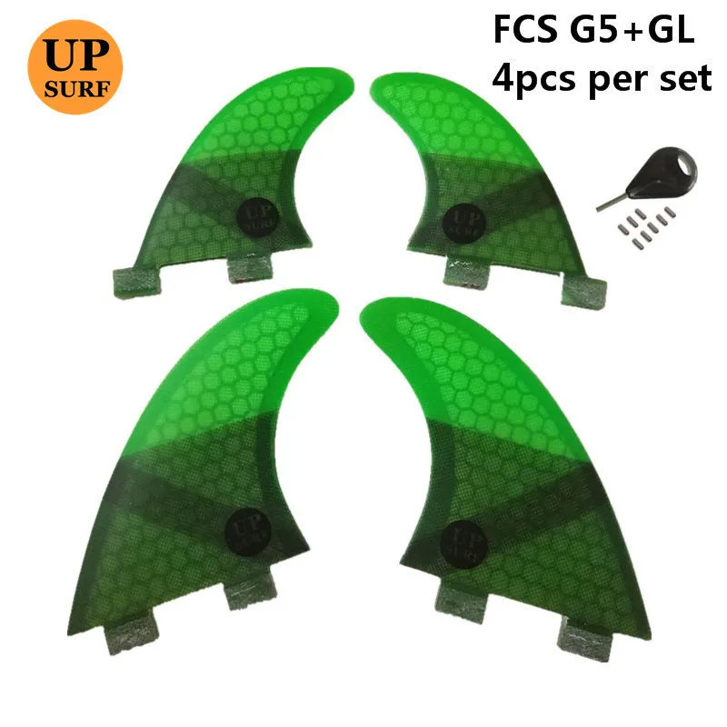 Плавники доски для серфинга G5 + GL FCS плавники с ключом вафельная ткань из