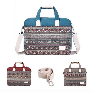 13 14 15 inch canvas laptop bag handbag for macbook air pro hp dell lenovo 15 6 notebook laptop shoulder bag cover for women man free global shipping