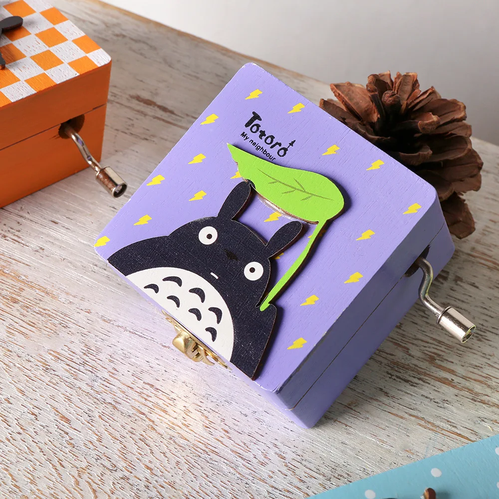 Деревянные корабли Тоторо музыкальная шкатулка зеркало Music Box детям подарки