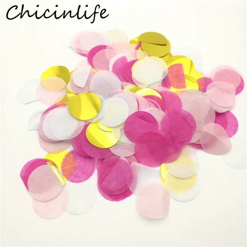 Chicinlife 1 сумка Круглые Конфетти посыпать свадебный душ Свадебная вечеринка стол Scatte Декор День рождения воздушные шары наполнитель поставки