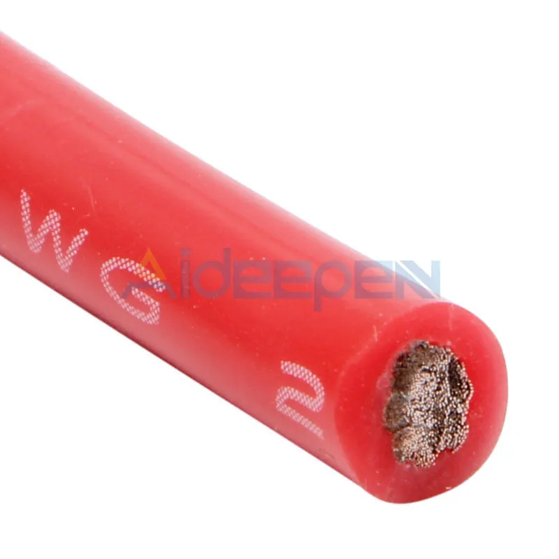 2M 10/12/14/16 Gauge AWG Electrical Wire Soft Silicone cable Temperature Resistance Flexible Copper Stranded wire cable For RC