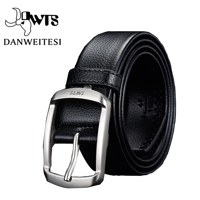 Мужской кожаный ремень [DWTS] пояс из натуральной кожи с пряжкой стильный аксессуар