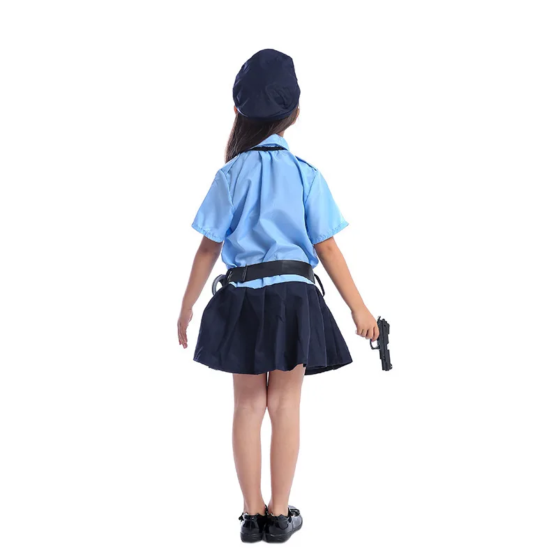 Карнавальный костюм для детей на Хэллоуин девочек полицейская форма Костюм
