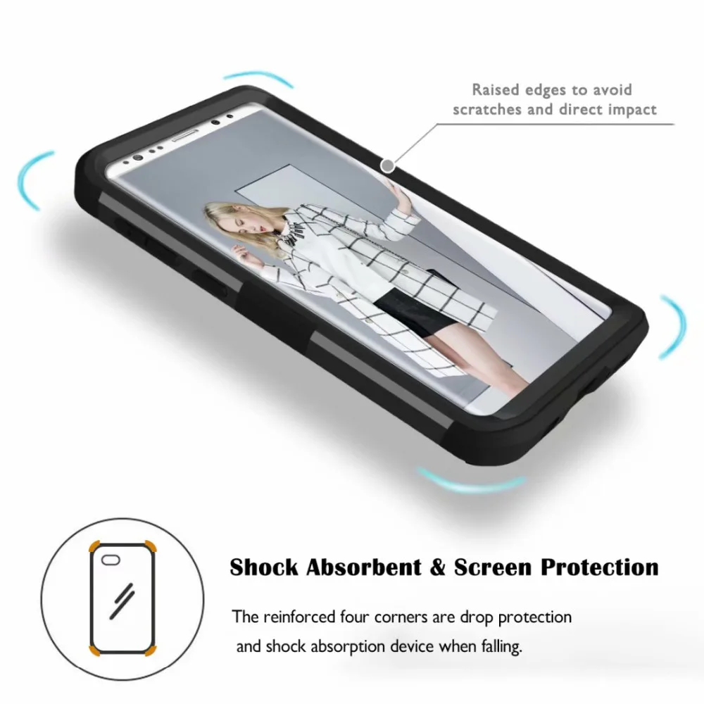 S9 Case Hybrid Shockproof Phone For Samsung S9Plus S8 S8Plus Note8 Coque 3in 1 Full Protective Hard Back Cover | Мобильные телефоны