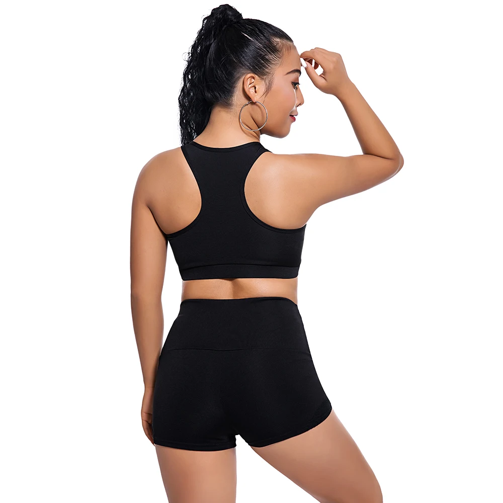 Dragon Fit Elastic Yoga Set Women Two Piece Fitness Push Up Bra+gym Short Quick Dry Sportswear Running Workout Clothes | Спорт и