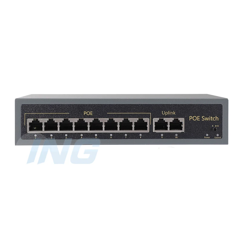 8+ 2 8-портовый 10/100 м коммутатор IEEE802.3af 120 Вт 52 в POE переключатель питания через Ethernet для системы ip-камеры сетевой коммутатор