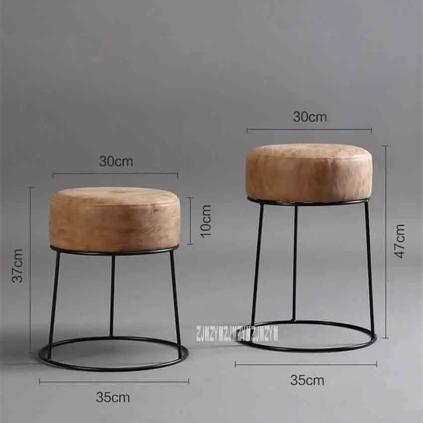 JD012 современный минималистичный круглый табурет портативный Штабелируемый