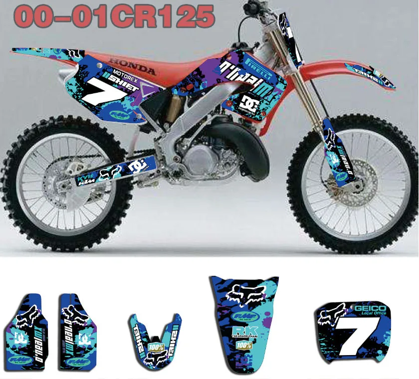 Полностью пользовательские наклейки графические Наклейки для Honda CR250 CR250R 2000
