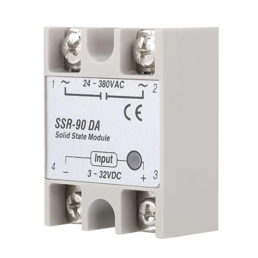 Реле Moudel SSR 90DA 90A твердотельный релейный модуль DC AC вход 3 32 В постоянного