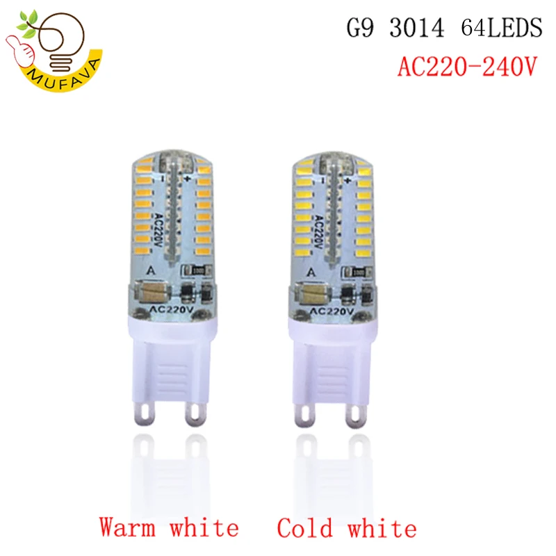 G9 Светодиодная лампа 7 Вт 9 10 12 AC220V 240 в SMD 2835 3014 led g9 для замены 30/40 галогенная | Лампы