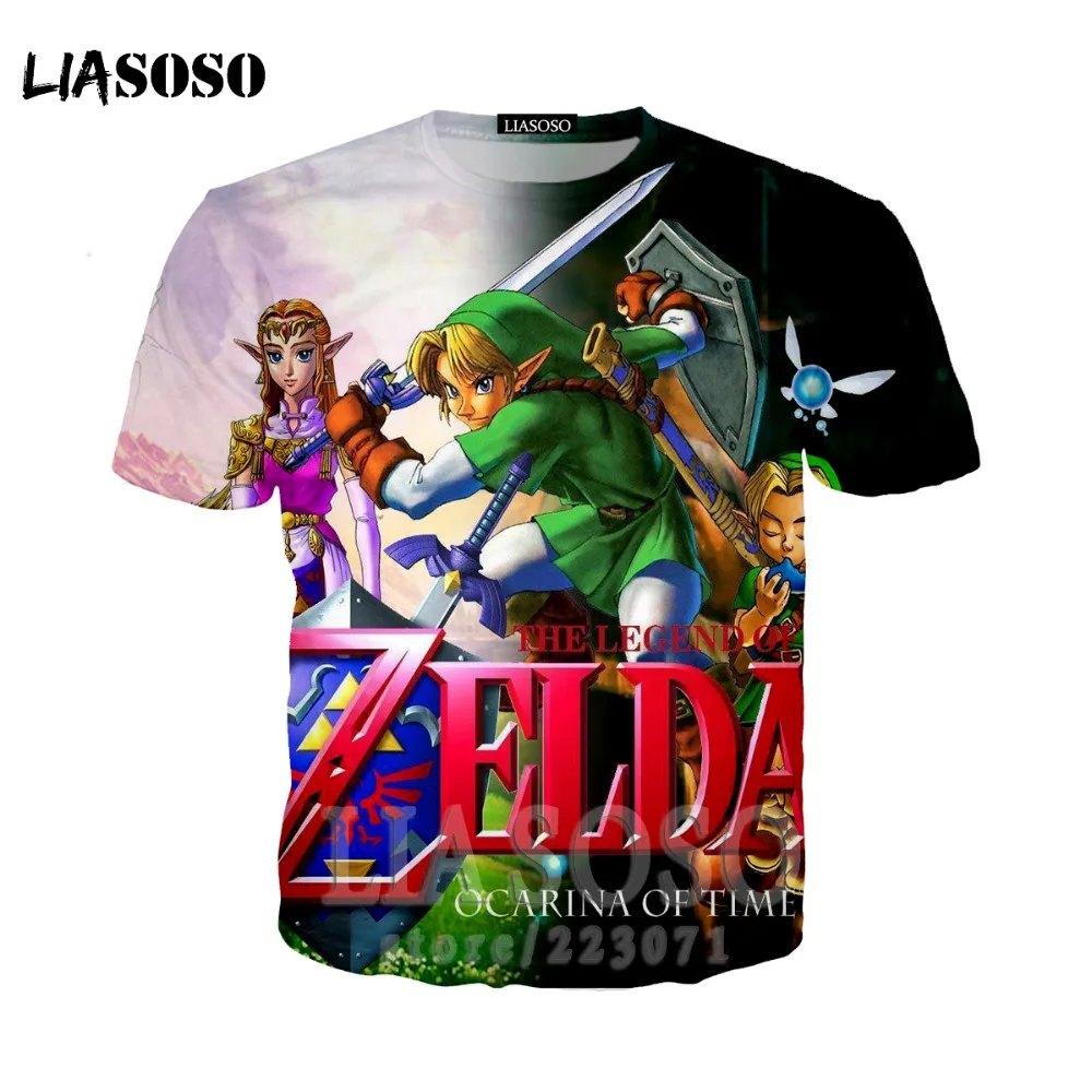 LIASOSO легенда о Зельде триумфальный принт с О-образным вырезом мужские футболки