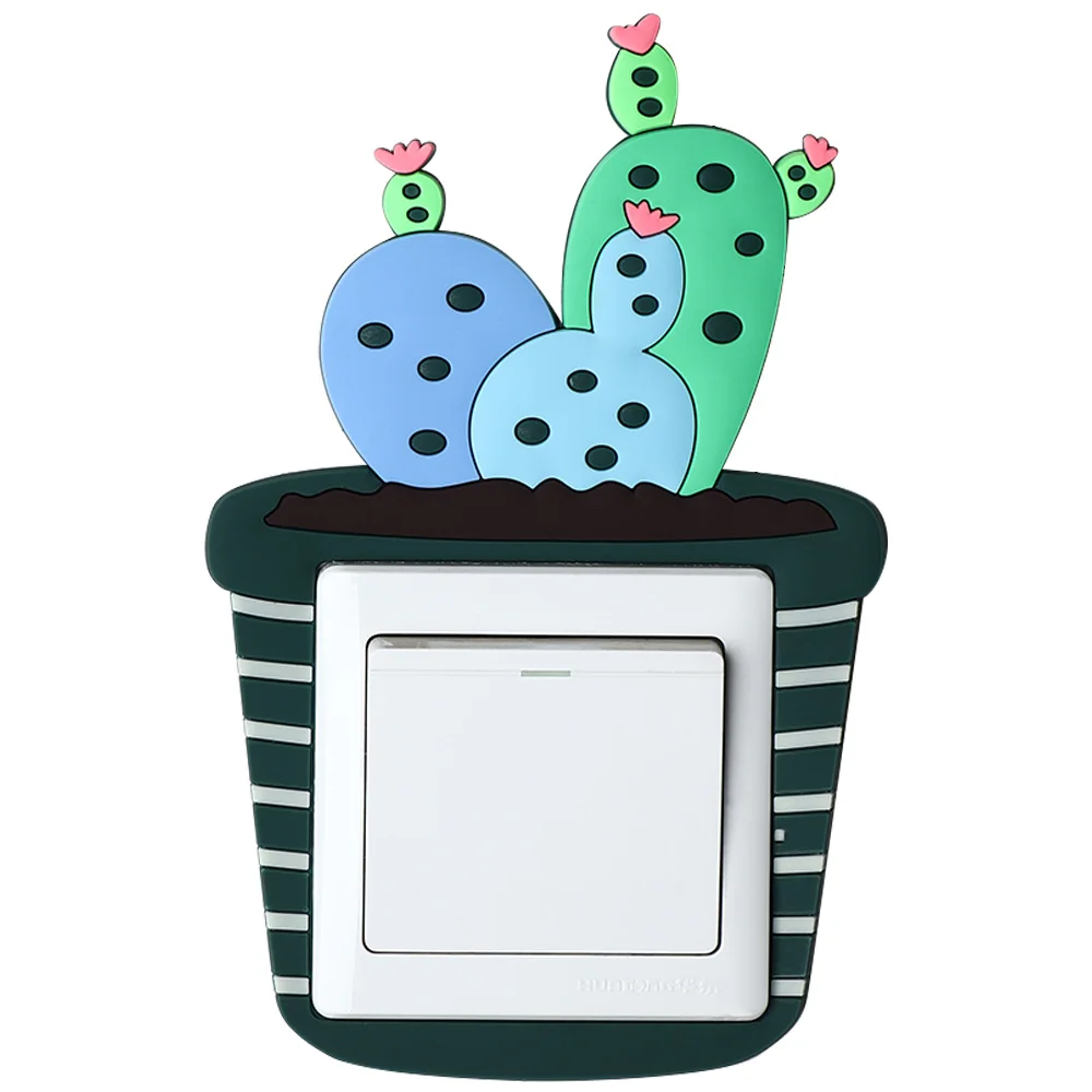 Светящаяся наклейка с переключателем в виде кактуса креативный переключатель