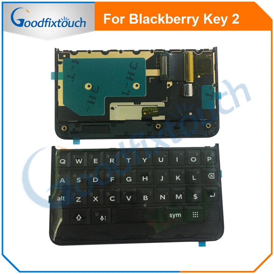 Enlarge Keypad for BlackBerry Keytwo Key2 Keyboard Button With Flex Cable for BlackBerry Key 2 Phone Replacement Parts Black Silver AAA