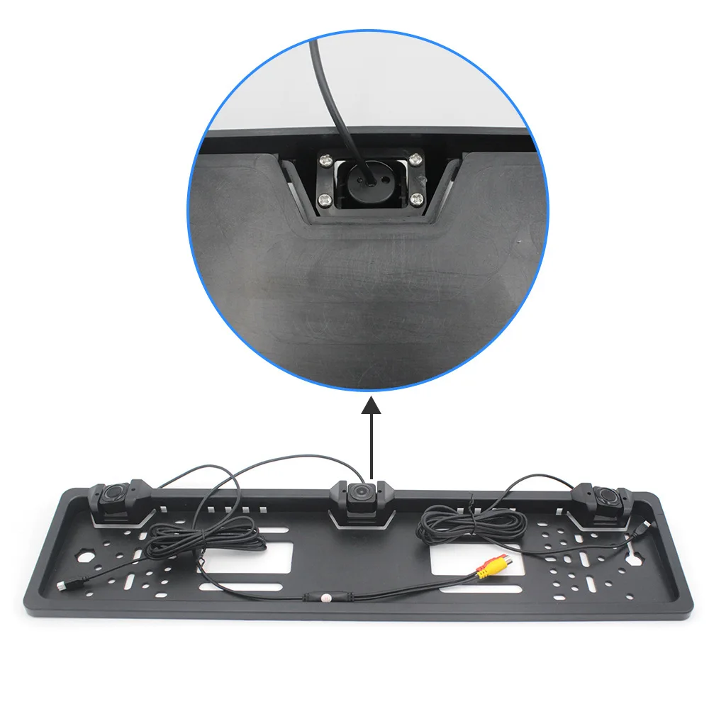 ANSHILONG European license plate Car Radar Video Parking Sensor Rear View System HD Camera 3 In 1 | Автомобили и мотоциклы