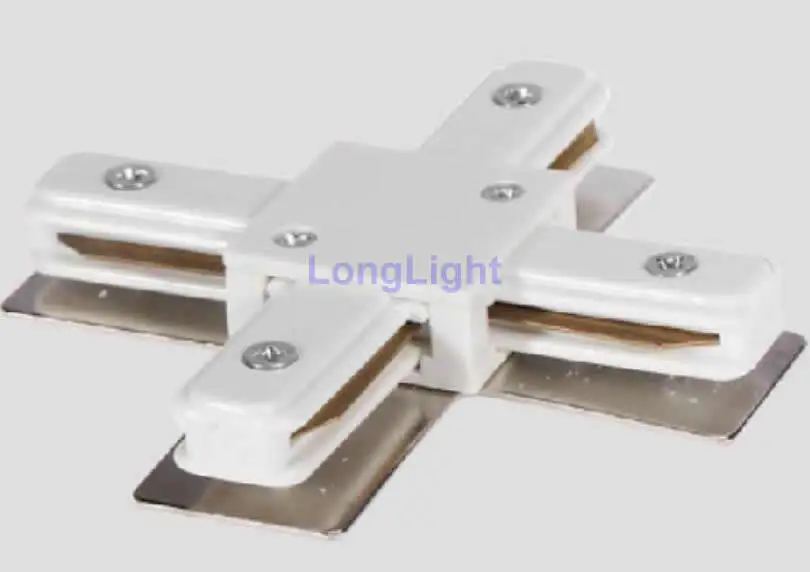 "+" shape rail connector LED track light connectors Two-wires fixture Commercial lighting fixtures White Black Silver | Лампы и