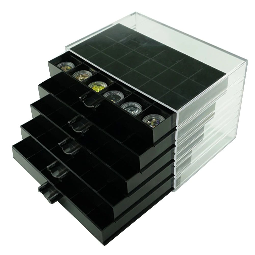 Новый акриловый Органайзер для макияжа с 120 сетками коробка хранения косметики