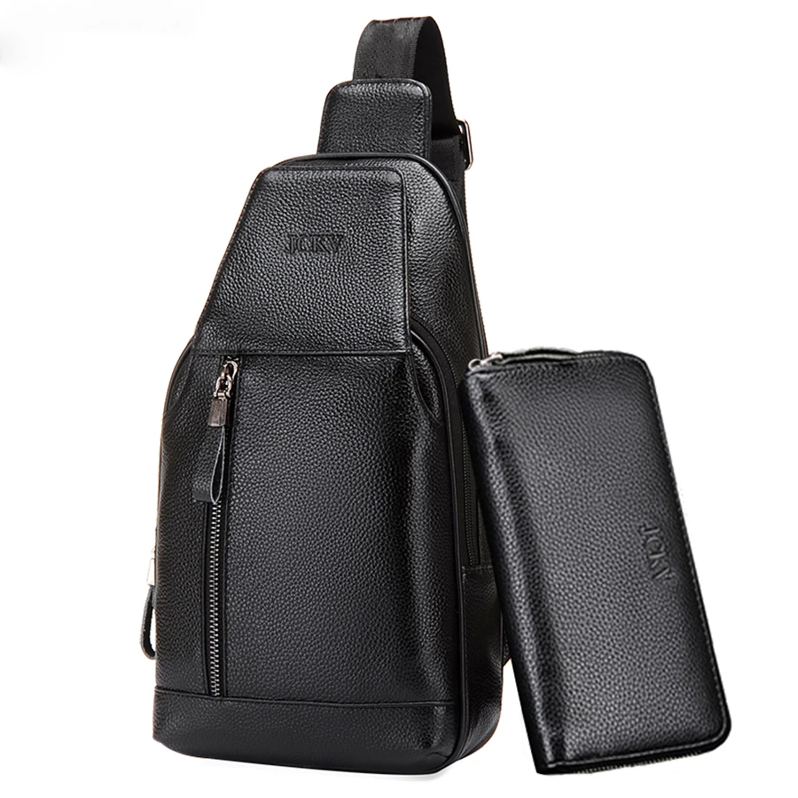 Мужская нагрудная сумка известного бренда Модный деловой рюкзак на ремне через