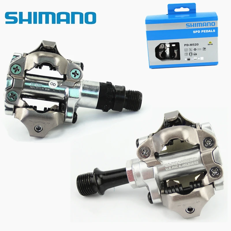 Shimano Велоспорт MTB горный велосипед запчасти хром-моли и алюминий самоблокирующийся бесклипсовый PD-M520 M520 педали SPD бутсы