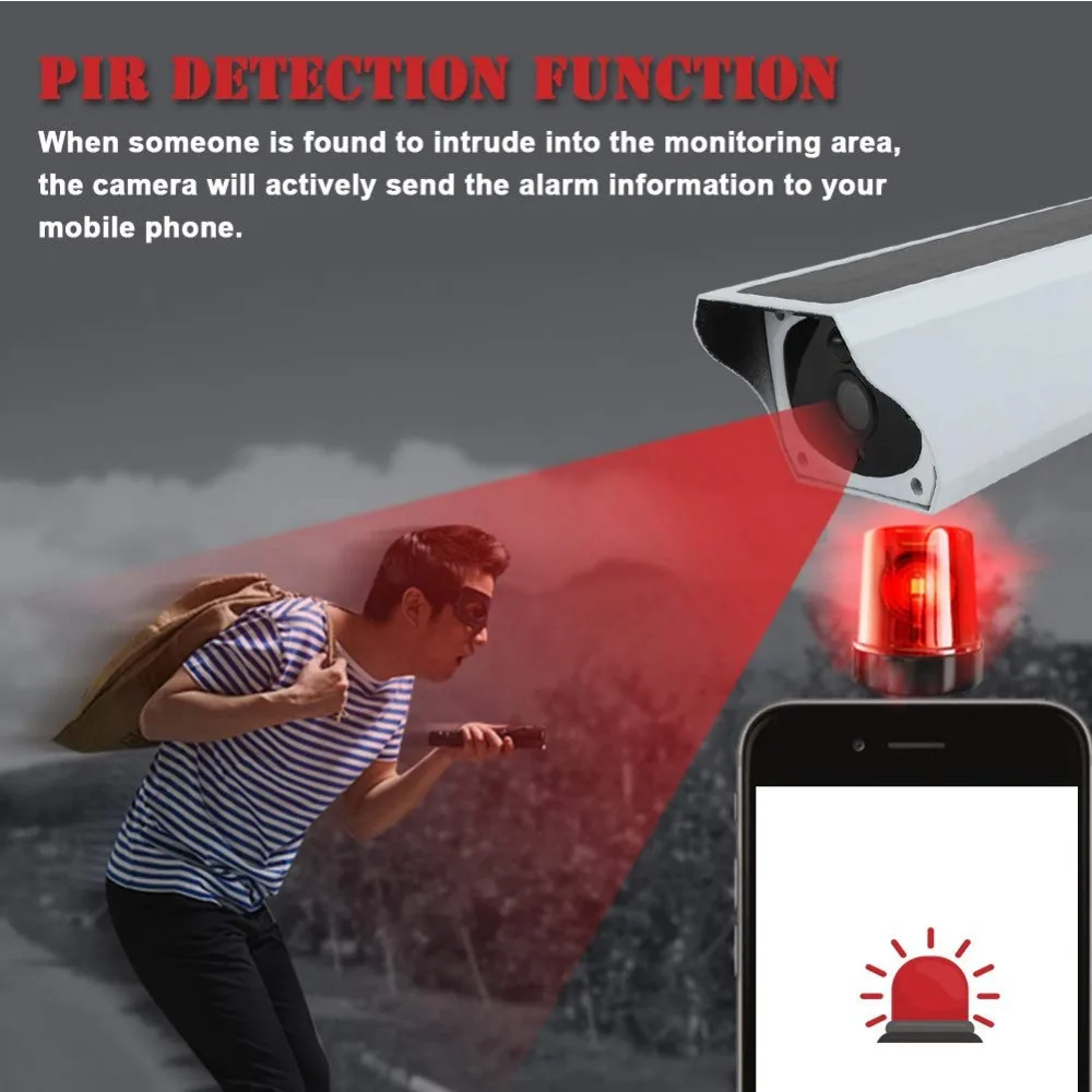 Беспроводная водонепроницаемая IP камера с питанием от солнечной батареи 1080P 2