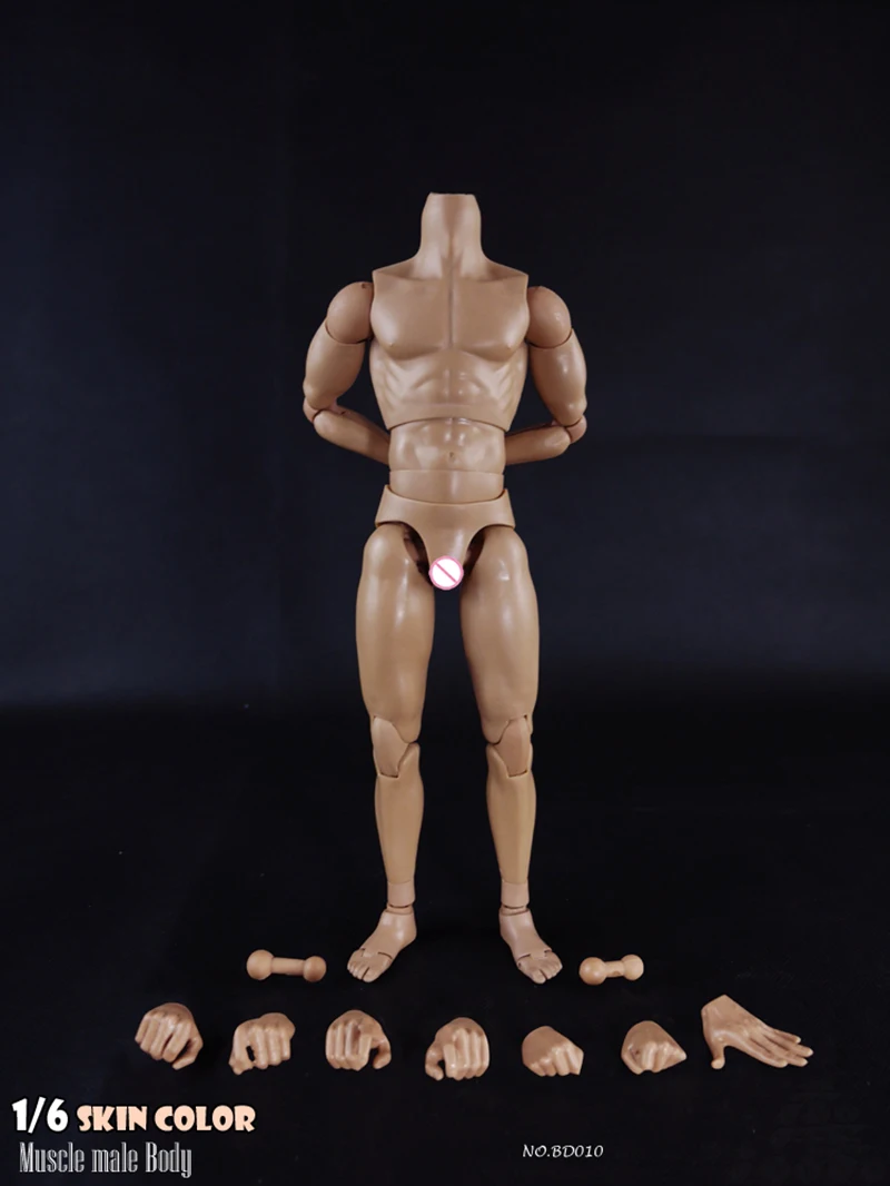 BD007/BD008/BD009/BD010 гибкие фигурки солдат с частями 1/6 цвет кожи мускулы мужские тела