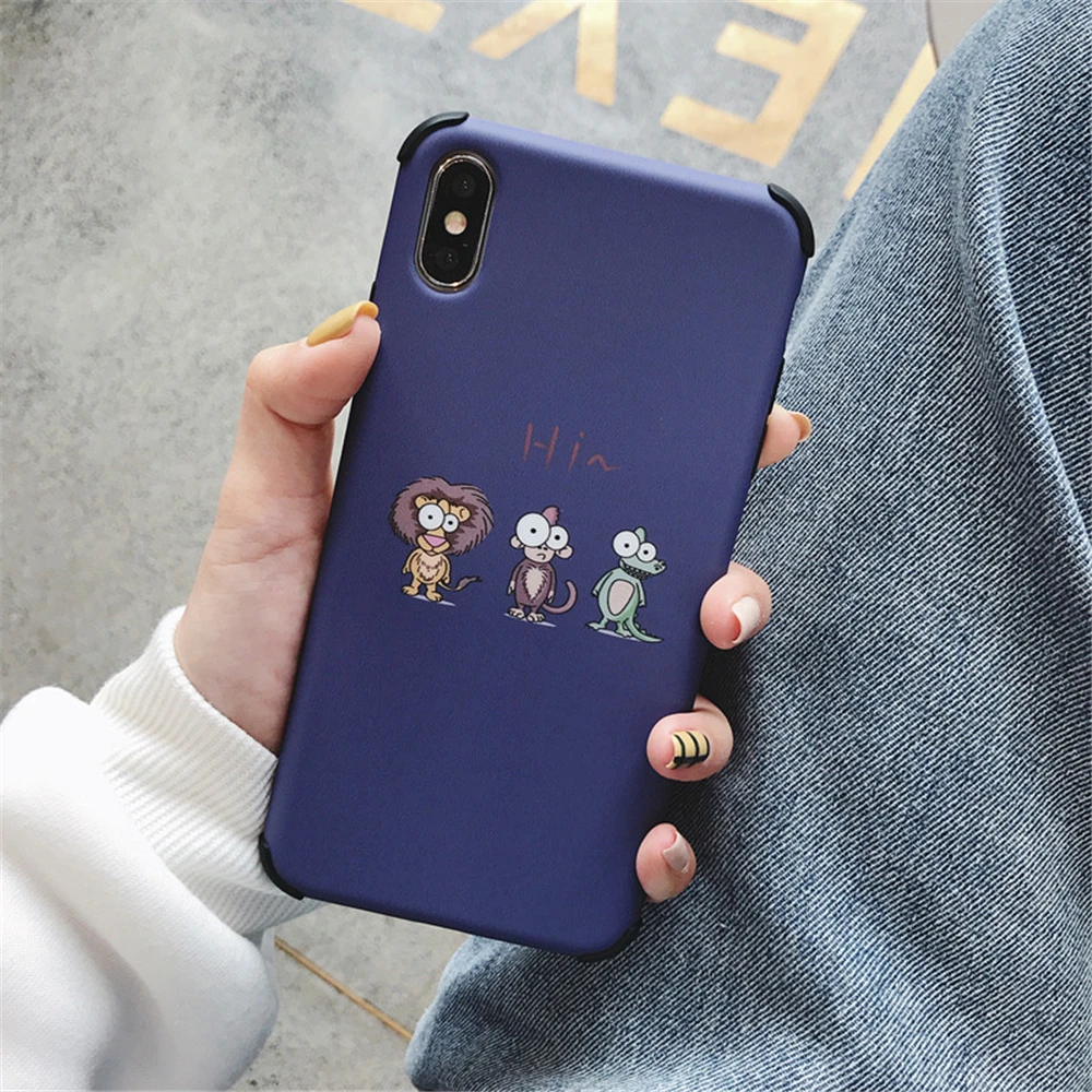 Чехол для телефона с рисунком льва аллигатора обезьяны iPhone 6 S 7 8 Plus X XS Max XR