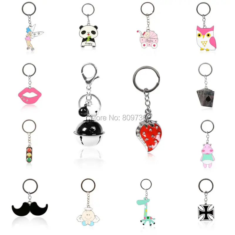 Прекрасный сплав Панда Сова брелок для ключей в форме губ милый угол аниме