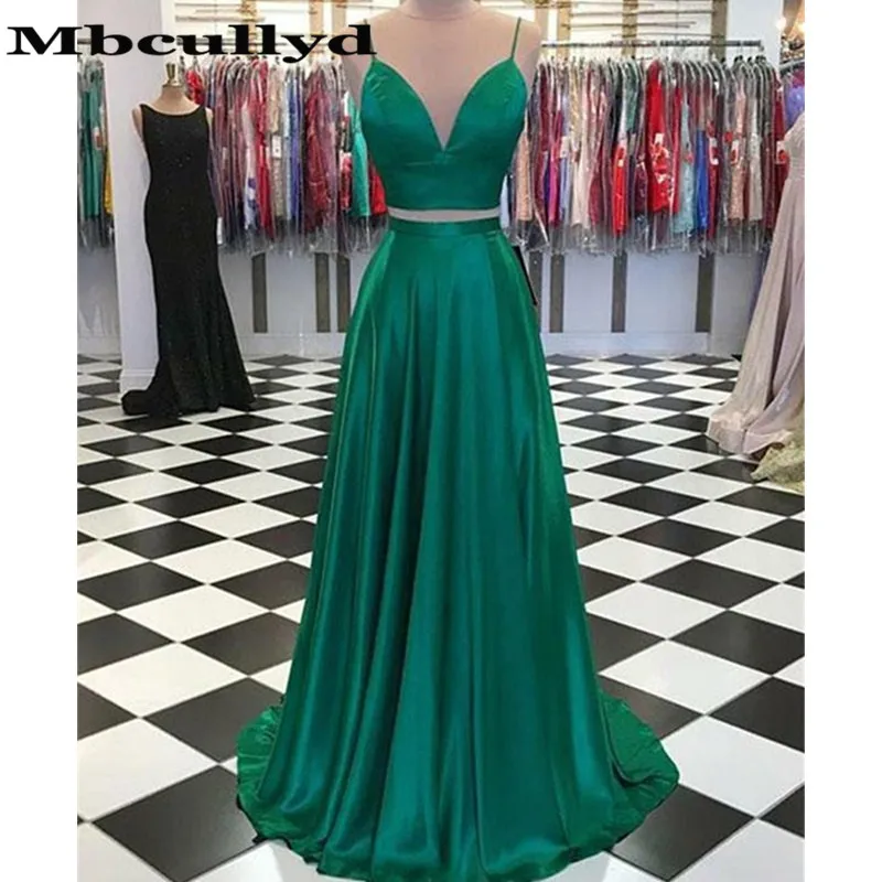Темно зеленые трапециевидные платья Mbcullyd для выпускного вечера новинка 2020