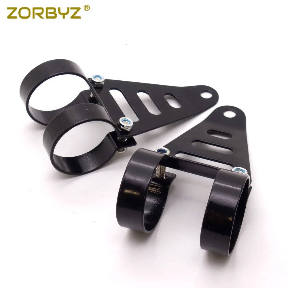 Zorbyz черный 41-43 мм металлический мотоцикл фар кронштейн Вилы Зажимы для Harley Chopper Кафе Racer
