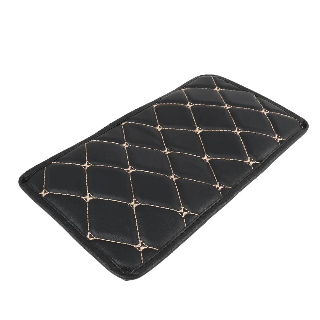 Black Beige Uxcell универсальный чехол из искусственной кожи для центральной консоли, чехол для подлокотника, Накладка для подлокотника, подходит для большинства автомобилей, внедорожников, грузовиков, автомобилей - Название цвета: Black Beige