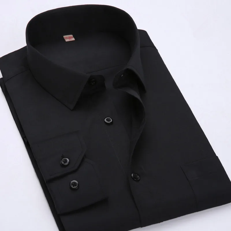 Мужские рубашки размера плюс 8XL с длинным рукавом, однотонные, 6XL, s, повседневные, для социальных мероприятий, большие размеры, мужская блуза, одежда для работы, 5XL, 6XL, 7XL, дешевые QiSha BS12xx - Цвет: BS1215