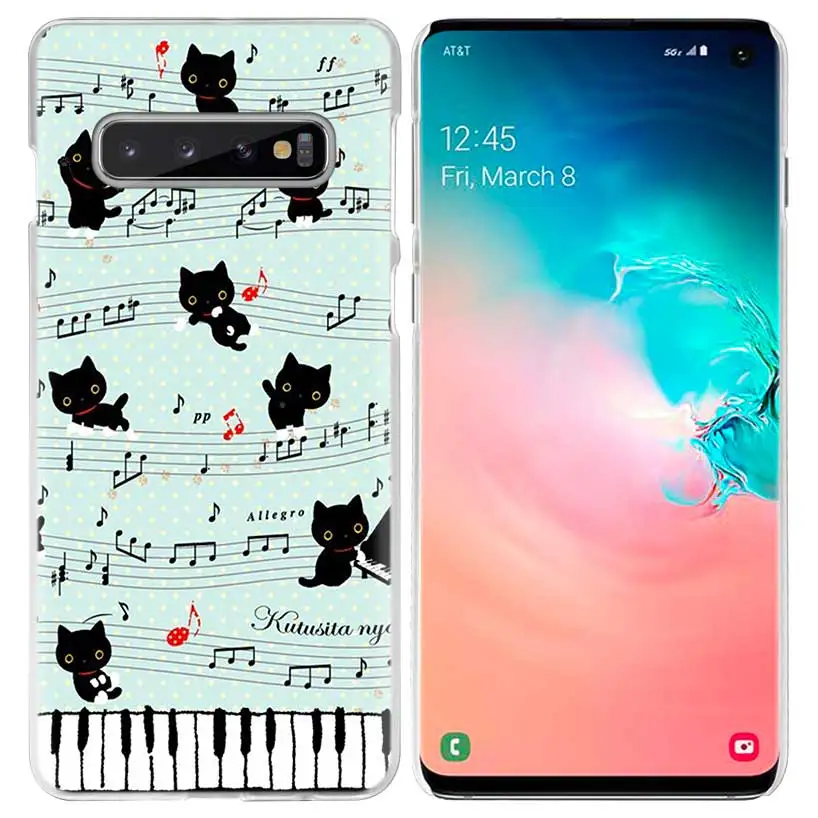 С надписью «I Love Пианино музыкальный чехол для samsung Galaxy S10 5G S10e S9 S8 M30 M20 M10 J4 J6 плюс J8 Note 8 9 прозрачный жесткий чехол для телефона pc