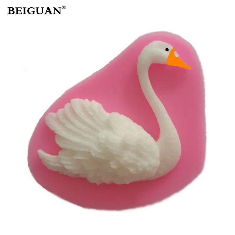 3D Лебедь помадка шоколад стандартная силиконовая форма для выпечки мыла сахара