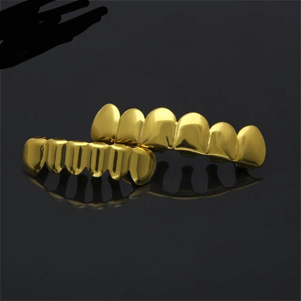 1 Набор для мужчин и женщин позолоченные хип хоп ЗУБЫ Grillz верхнее дно гриль зубы