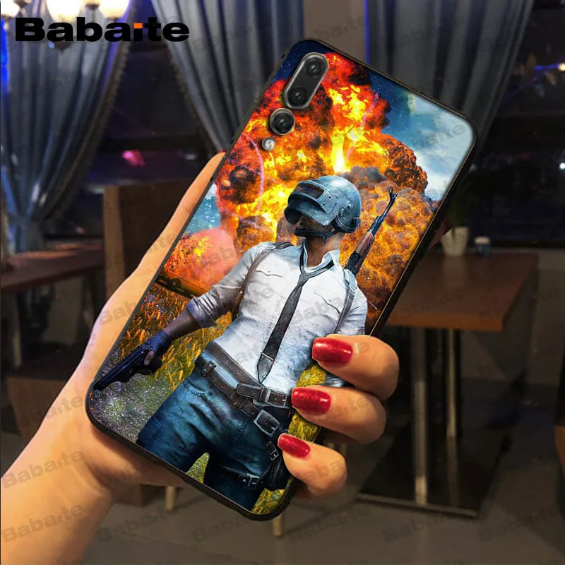 PUBG мягкий силиконовый черный чехол для телефона huawei mate 10 lite p20lite p9lite nova 3i honor 8x mate20