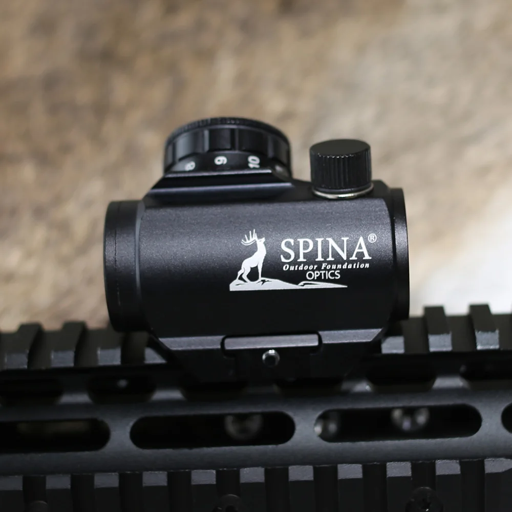 Охотничий оптический прицел SPINA OPTICS 1X25 Red Dot Sight Airsoft ударопрочный точечный для