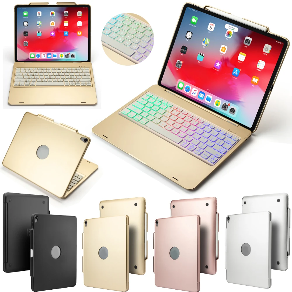 

Wireless Bluetooth Keyboard Case For iPad Pro 12.9 inch 2018 Tablet Cover Slim PC+Aluminium Alloy Case Smart Keyboard Cover
