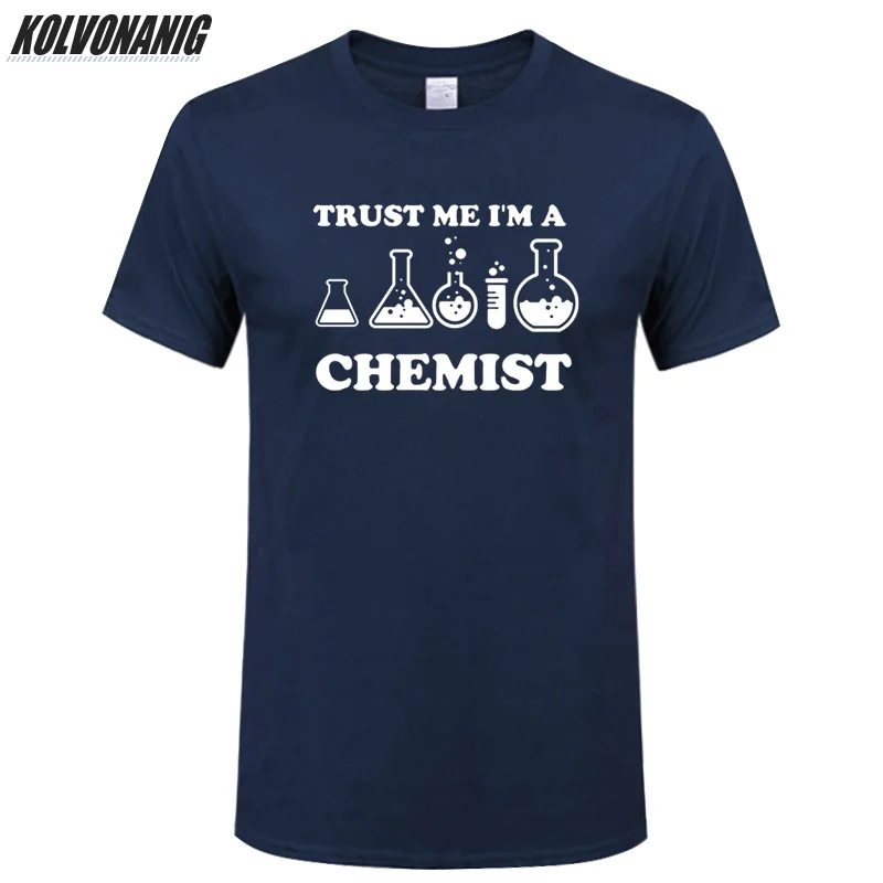 

Summer 2019 Trust Me I'm A Chemist Funny T Shirt Men Print Cotton Short Sleeve Chemistry Streetwear Men's T-Shirt Hip Hop Tees