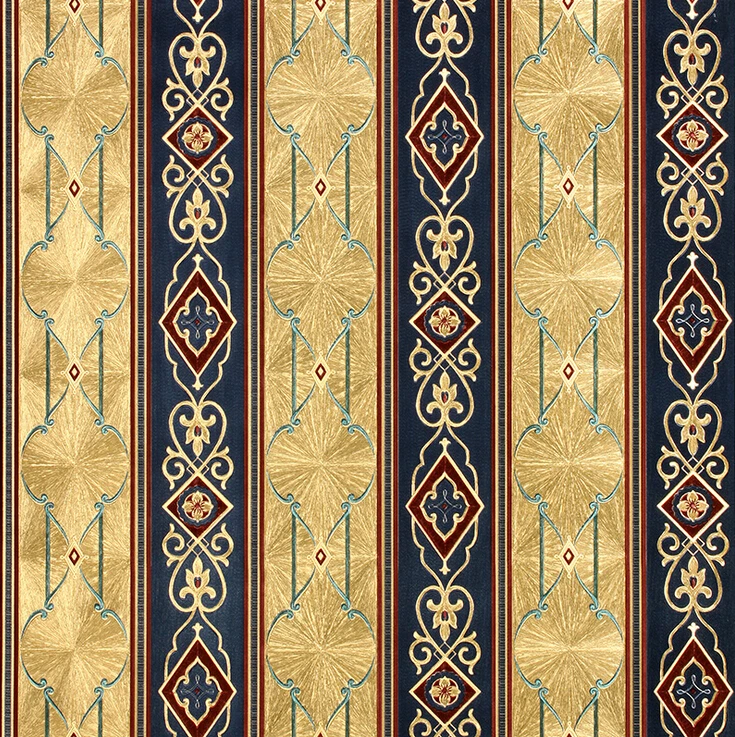 3D Роскошные дворцовые полосатые обои европейские Дамасские роскошные золотые