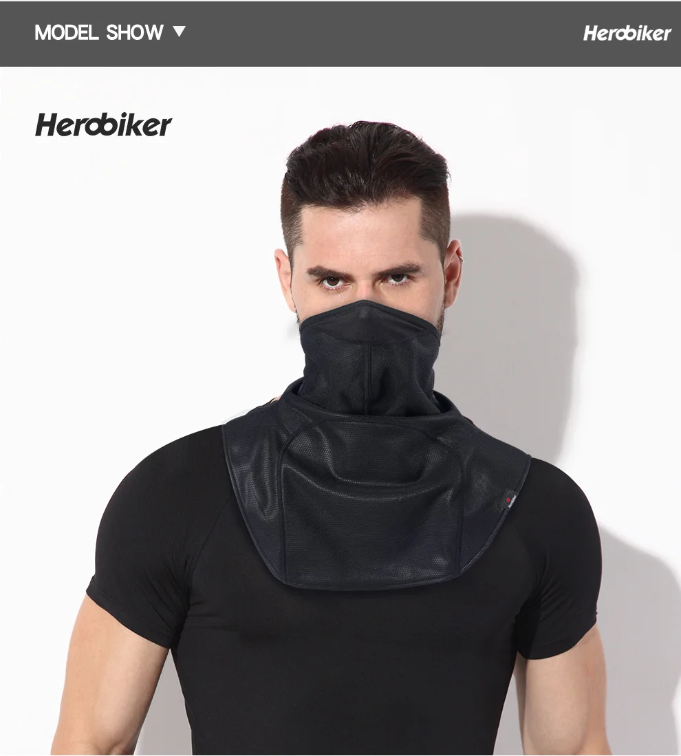 HEROBIKER мото Балаклава мотоциклетная маска для лица велосипедный шейный платок плащ ветрозащитная Зимняя Термальная флисовая велосипедная маска мото шарф