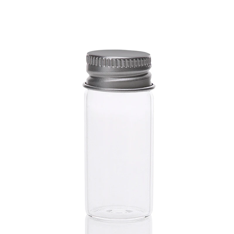 3pcs/Aluminum Cap Sample Bottle Clear Glass Bottle 10ml Screw Glass Vial Bottle Injection Bottle