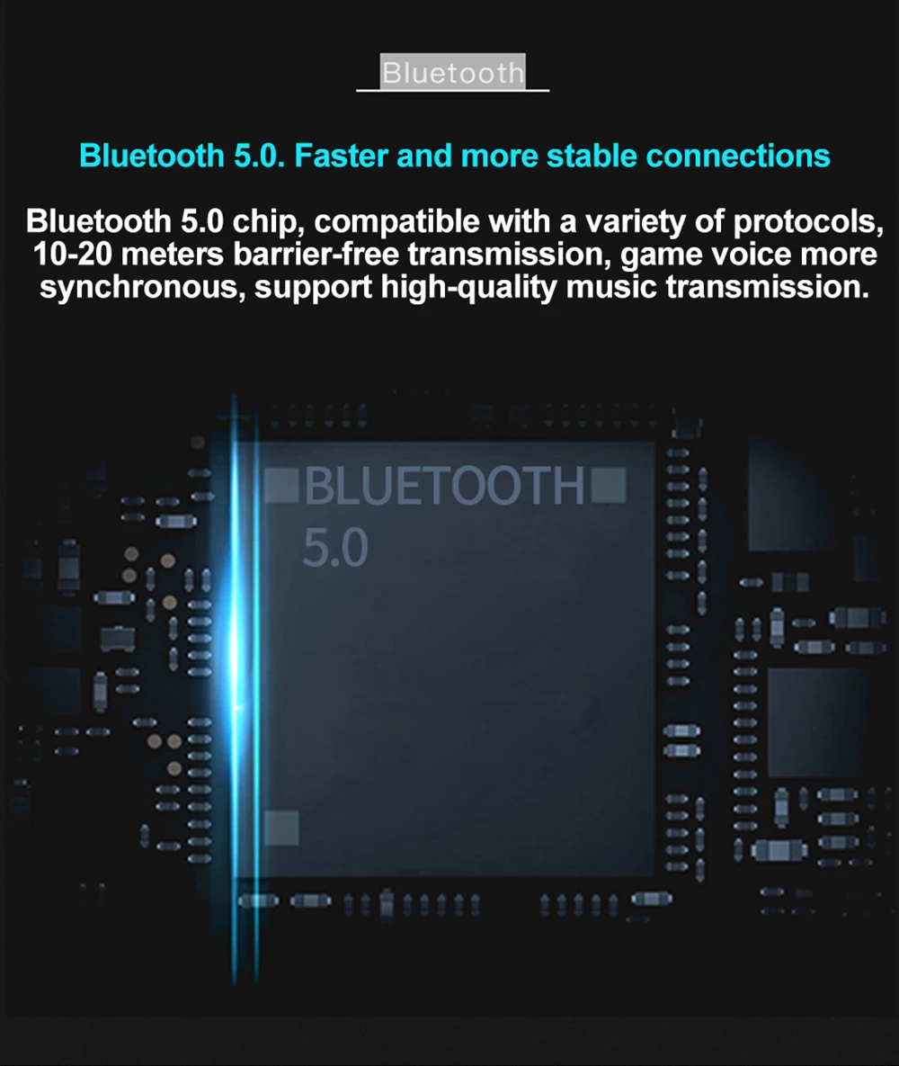 UiiSii TWS60 V5.0 bluetooth наушники сенсорные умные Мини Музыкальные Игровые наушники с микрофоном Беспроводные водонепроницаемые спортивные наушники