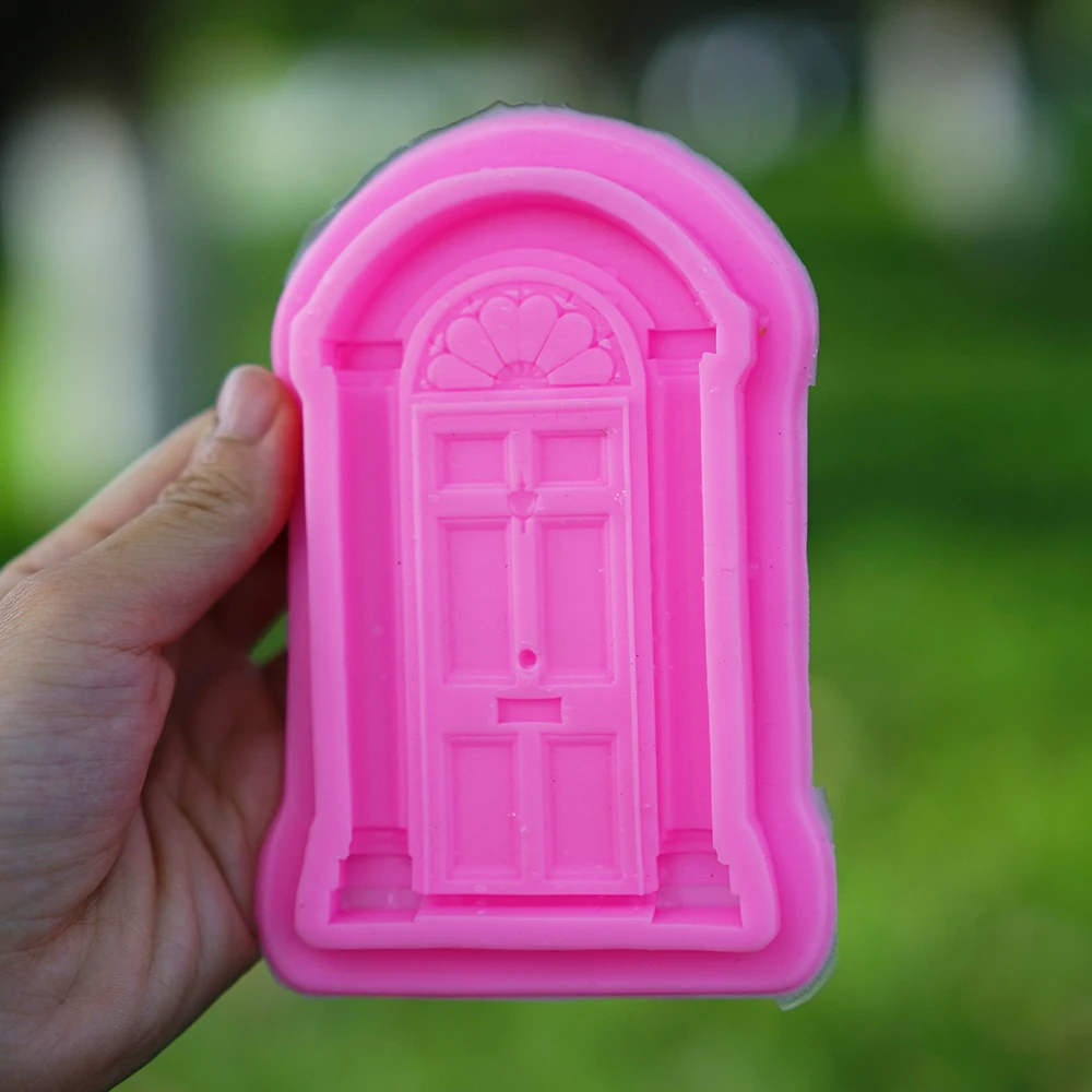 3 D дверь помадка силиконовая форма для украшения торта инструменты Confeitaria molde силиконовая Сладкая выпечка бисквит печенье шоколадная форма